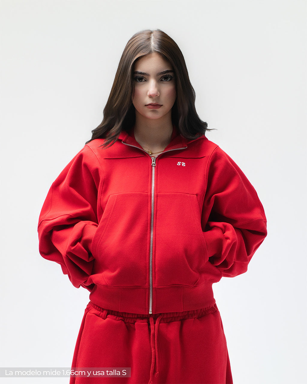 Zip Hoddie Rojo