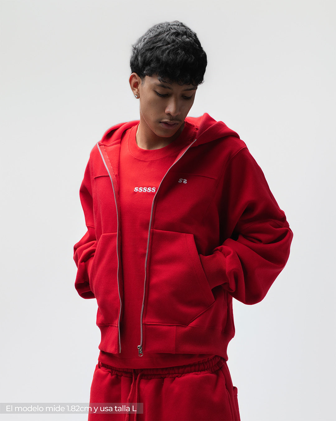 Zip Hoddie Rojo