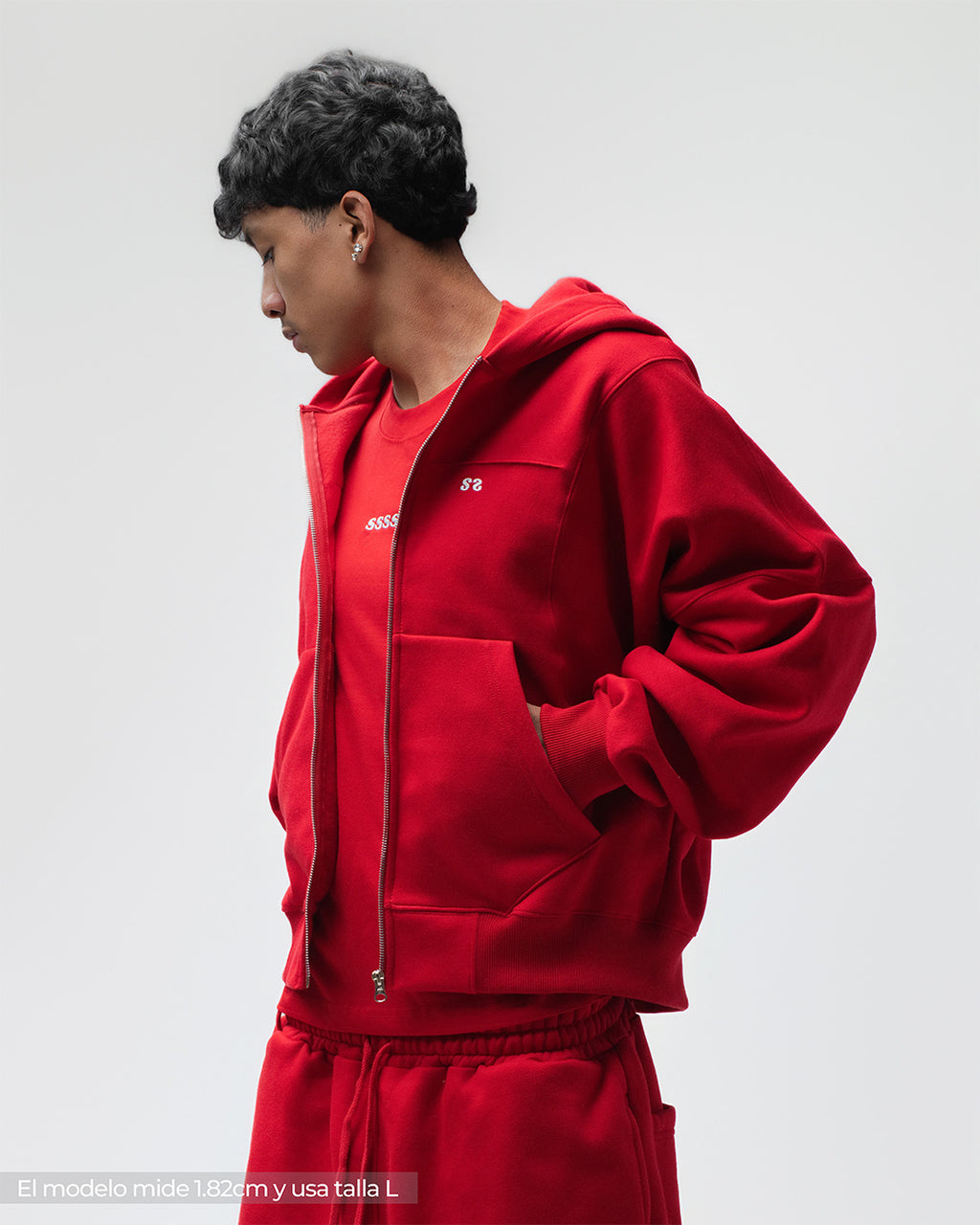 Zip Hoddie Rojo