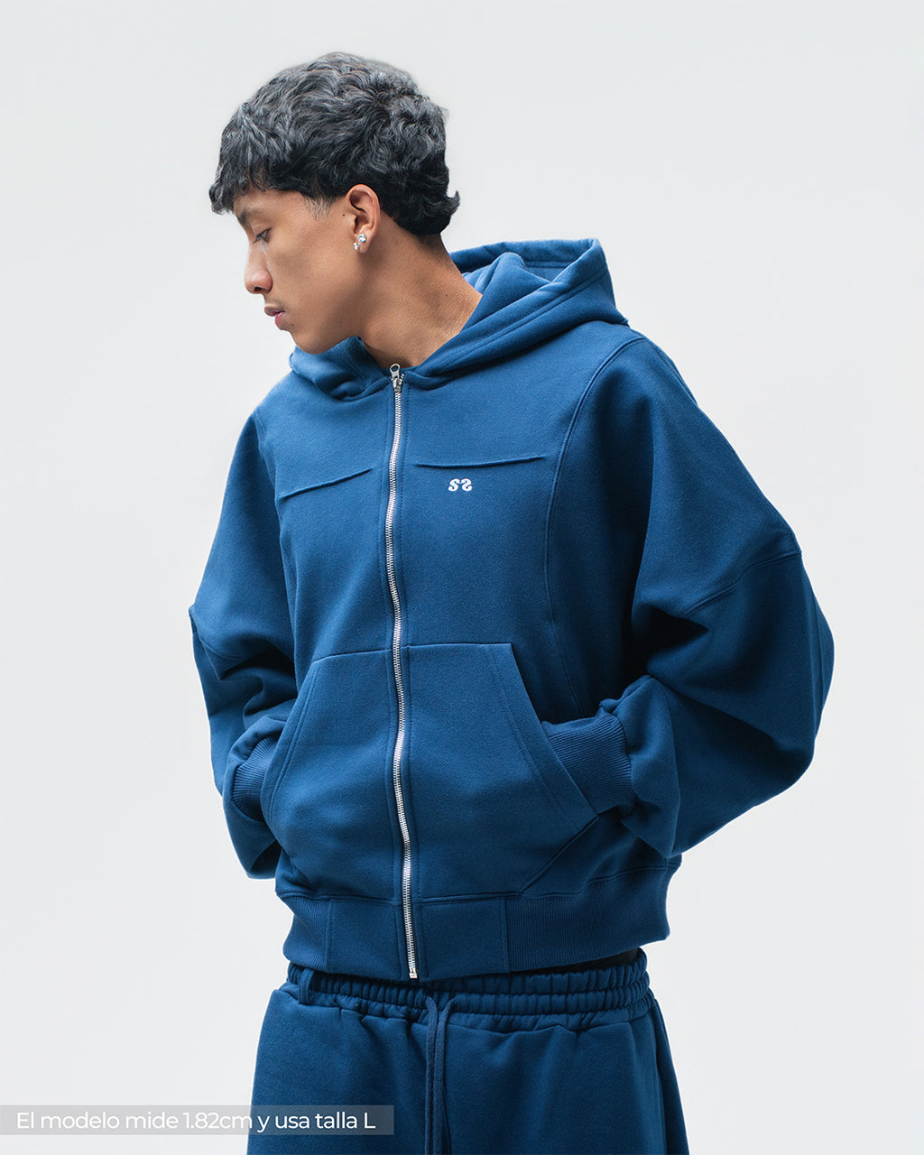 Zip Hoddie Azul