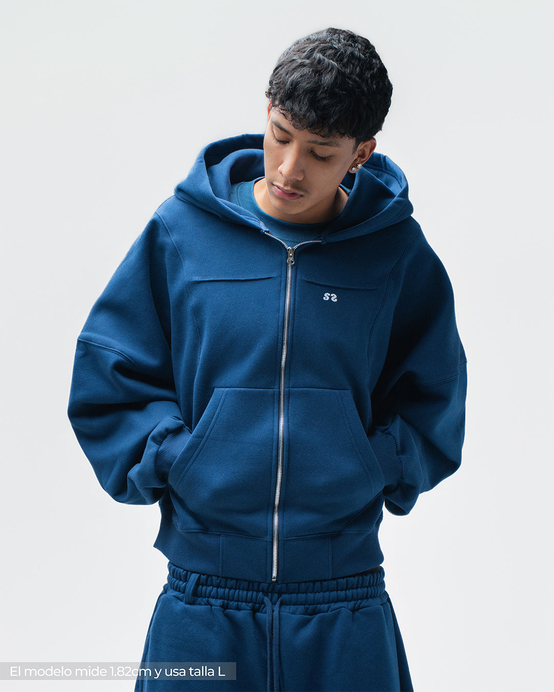 Zip Hoddie Azul