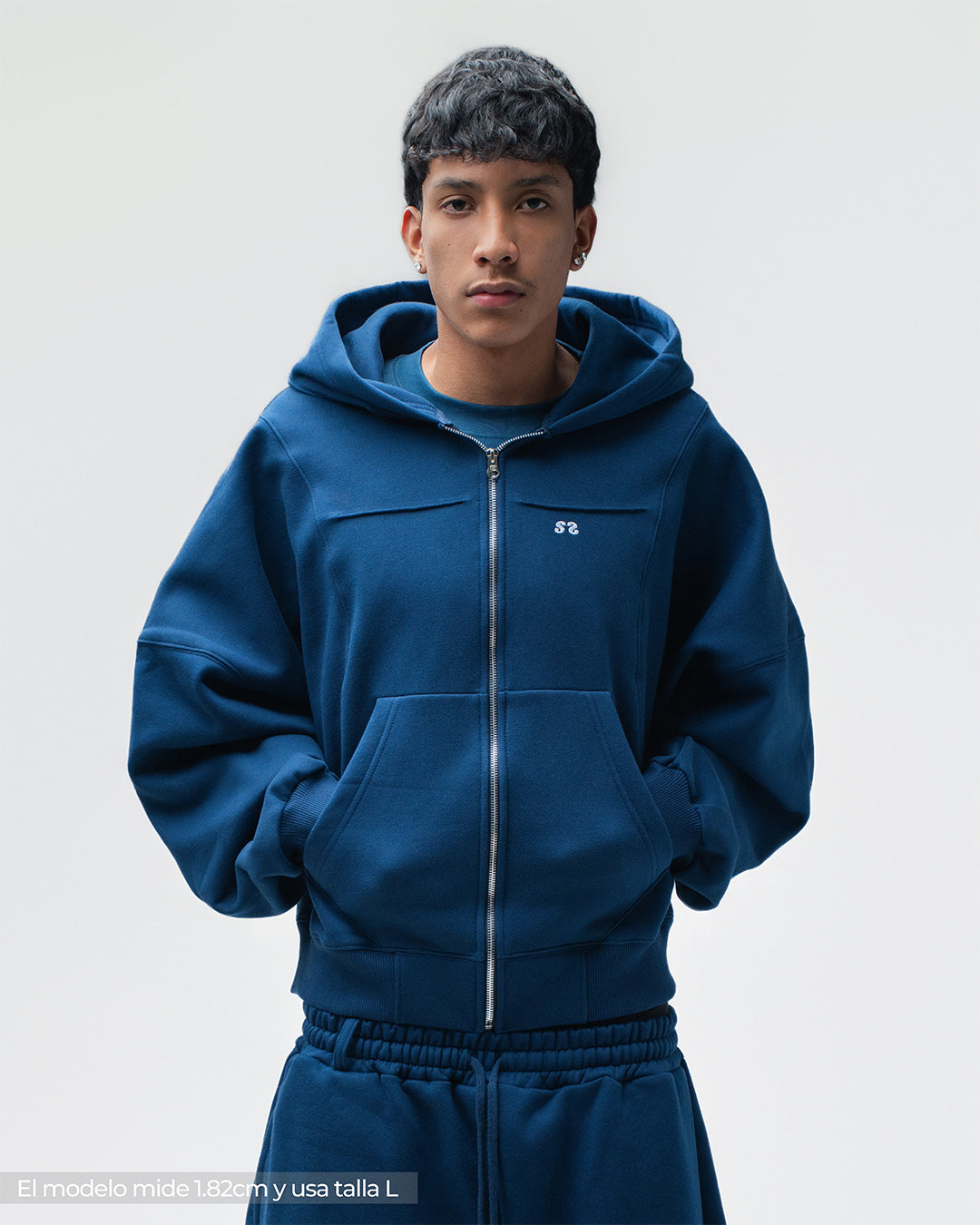 Zip Hoddie Azul