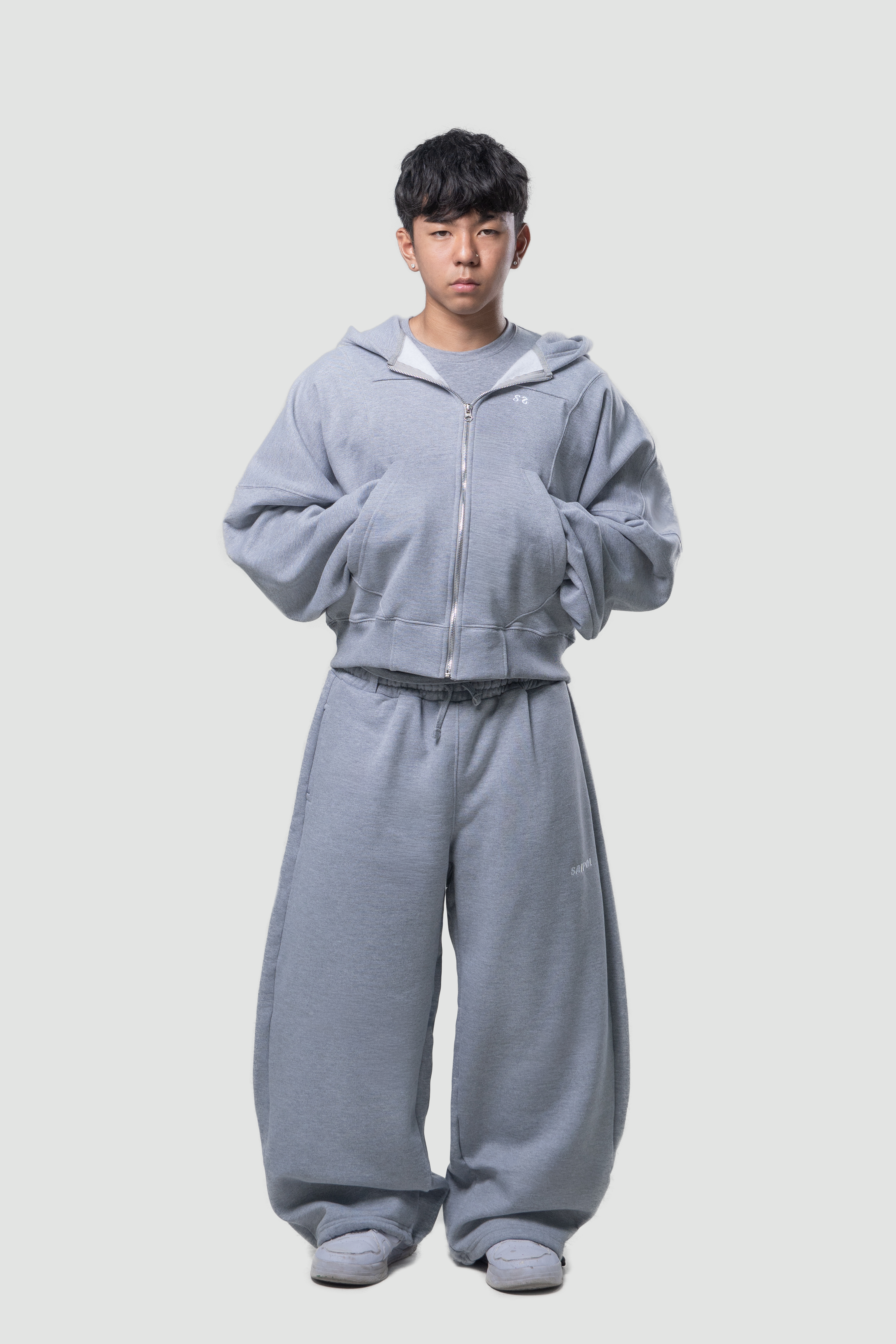 Zip Hoddie Melange