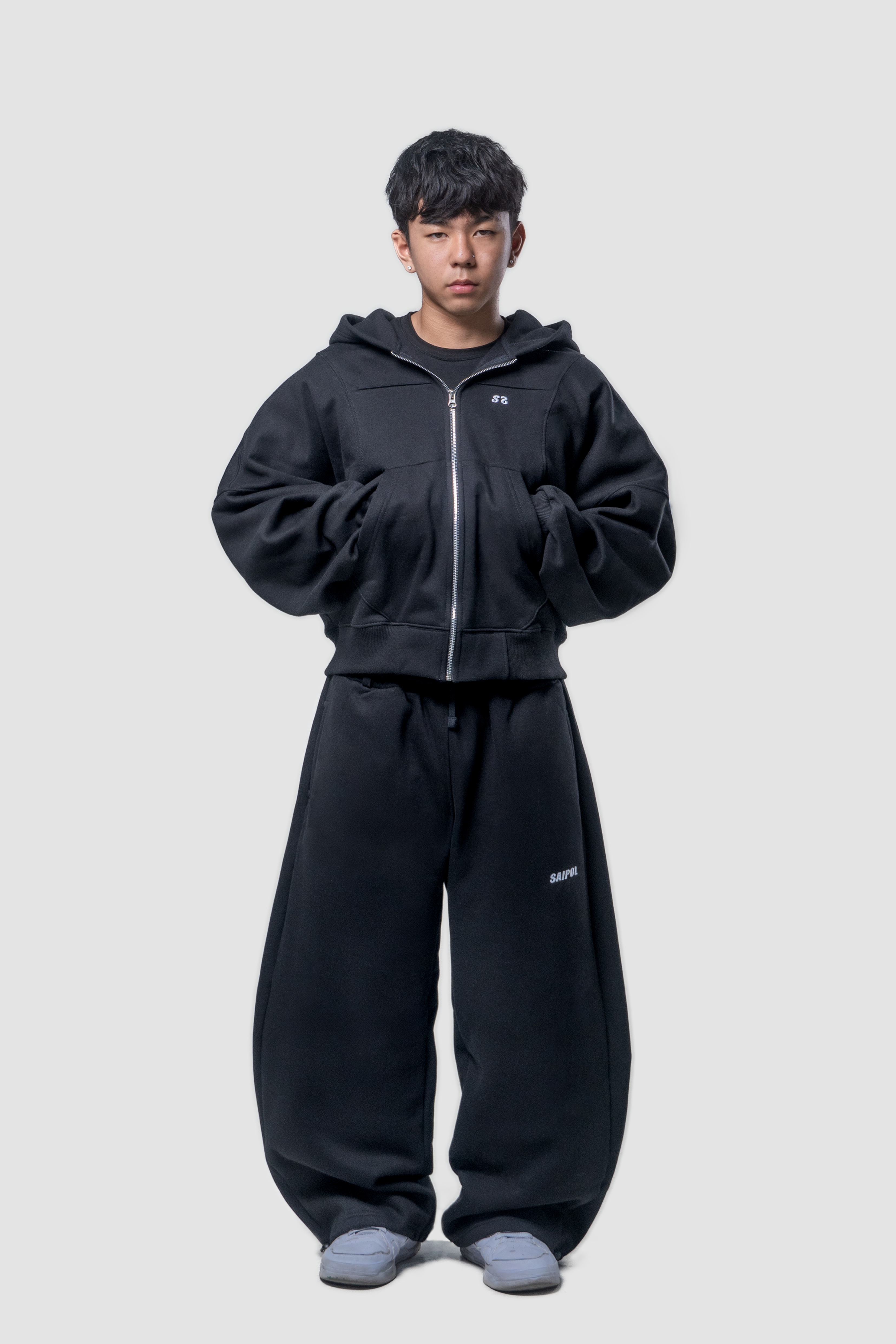 Zip Hoddie Negro